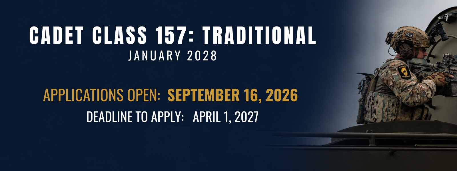 Cadet Class 157 Announcement